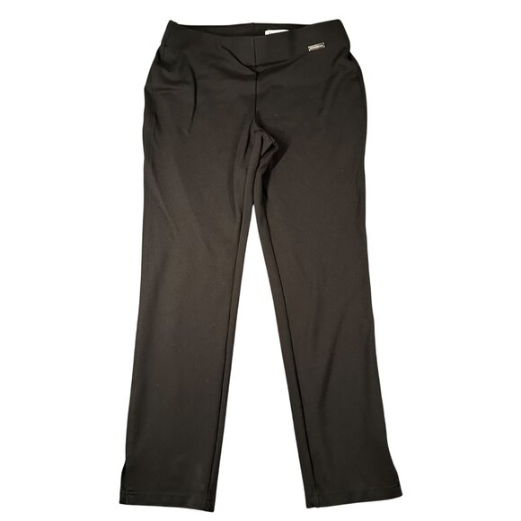 Rafaella Comfort Womens M Black Pull On Ponte Straight Leg Pants - Picture 1 of 10